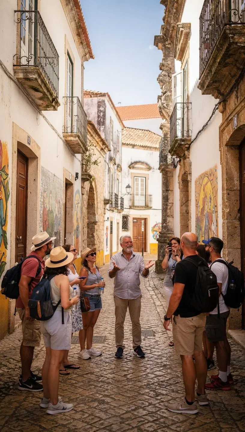 Participantes em caminhada urbana comunitária guiada.