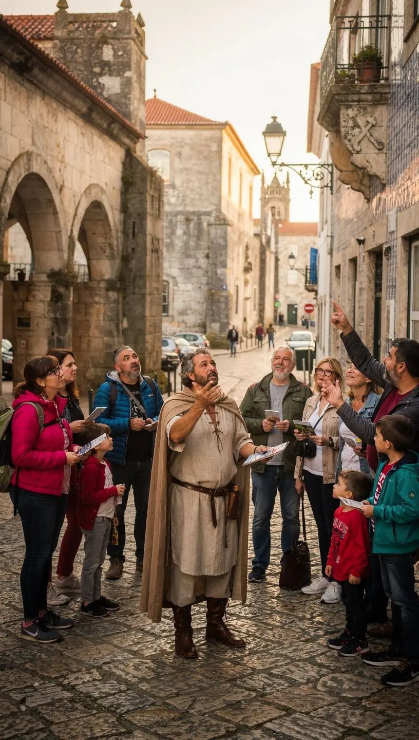 Explorando a história local em caminhadas guiadas.