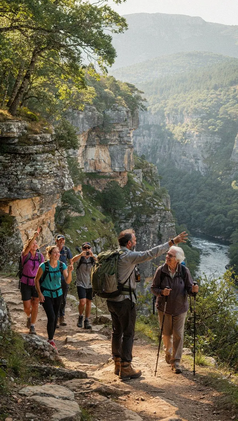 Caminhadas na natureza promovem saúde comunitária.